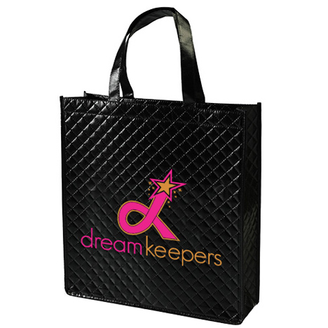 Dream Keepers Black Quilted Tote with our Logo