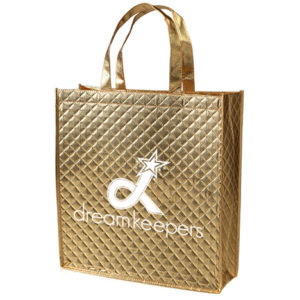 Dream Keepers Gold Quilted Tote with our Logo